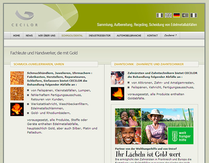 Cecilor website (german)