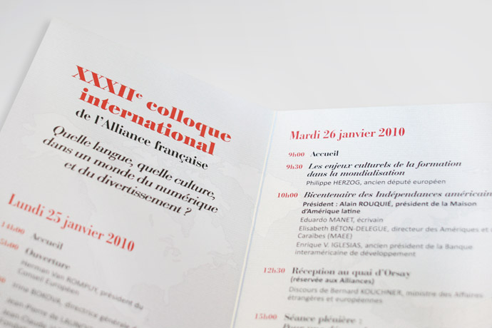 Programme - Dépliant 3 volets